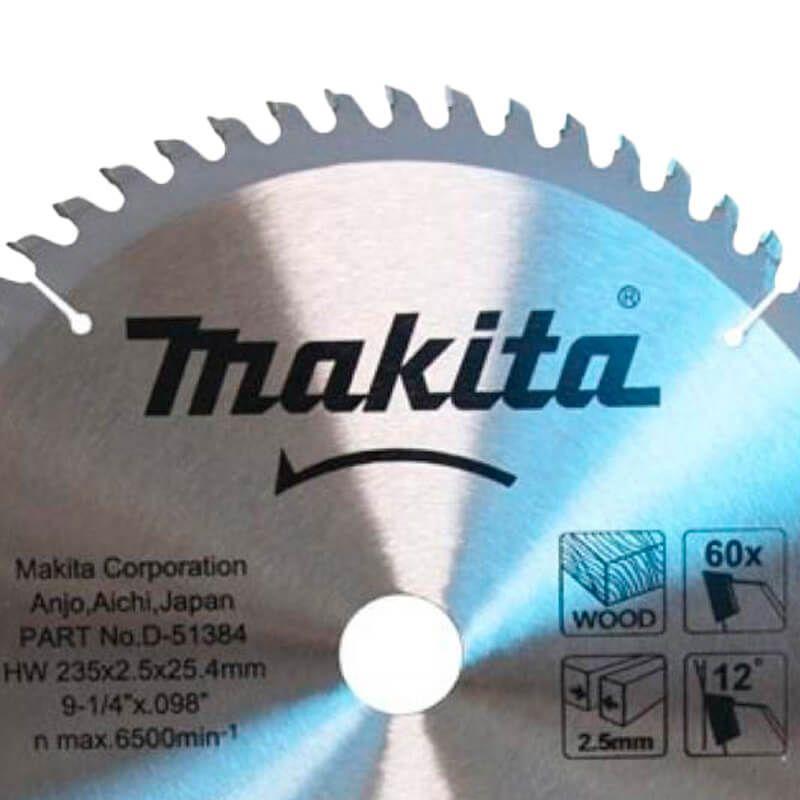 Disco Serra Madeira 60 Dentes 235mmx25,4mm Makita D-51384 - Disco
